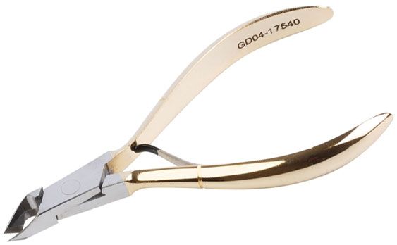 Фото Кусачки для кутикулы GD GD04-17540 золотистые, 4 мм (Маникюрные кусачки)