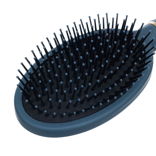 Фото Щетка массажная Dewal Beauty Магия DBBM9551, овальная, серо-синяя, 11 рядов (Расчёски и щётки)