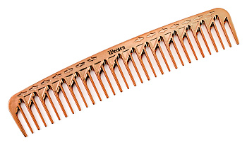 Гребень Weisen CB125-GOLD, с редкими зубцами, 19 см, красное золото