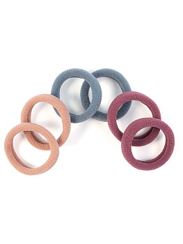 Резинки для волос Weisen WSKG-2411-2 MIX mini, бордо/мокко/серый, 6 шт.
