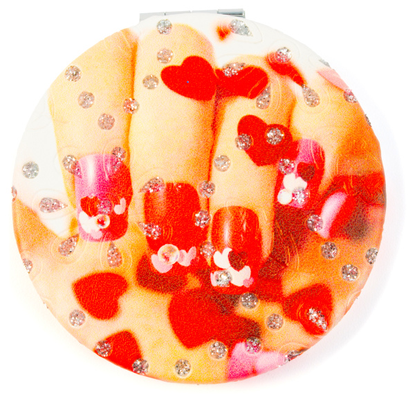 Фото Зеркало компактное Weisen WSPK-143-4 Маникюр, круглое, d 7,2 см (Зеркала карманные)