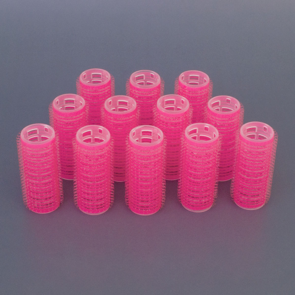 Фото Бигуди-липучки Weisen 199262, 24х63 мм, розовые, 12 шт. (Бигуди-липучки)