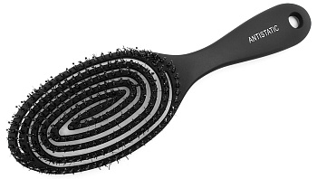 Расческа Weisen WS-2022E Black продувная, комбинированная щетина, черная