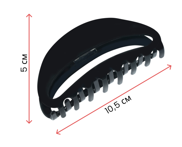 Фото Заколка-краб для волос Weisen WSRJ-838 Черный, средний, 10 см, 1 шт. (Заколки)