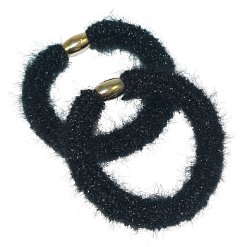 Резинки для волос Weisen WSNA-18 Черные, с декоративной вставкой, 2 шт.