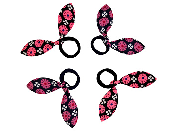 Резинки для волос Weisen WS-104AA-2, темно-синий/черный, 4 шт.