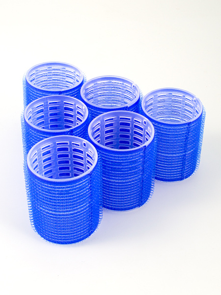 Фото Бигуди-липучки Weisen 199269, 52х63 мм, синие, 6 шт. (Бигуди-липучки)