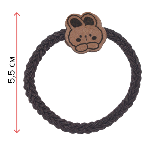 Фото Резинки для волос Weisen WSAN-2278 Банни, мокко, 2 шт. (Резинки)