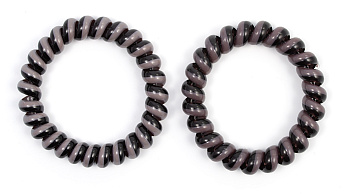 Резинки для волос Weisen WSKG-298-23D-2 DUO, пружинки, черный-серый, 2 шт.