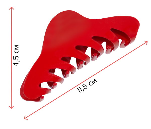 Фото Заколка-краб для волос Weisen WSRJ-836 Красный, средний, 11,5 см, 1 шт. (Заколки)