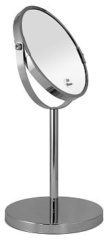 Зеркало Weisen WS-104B-CHR настольное, хром, 2Х-увеличение, d15см, h 32,5 см