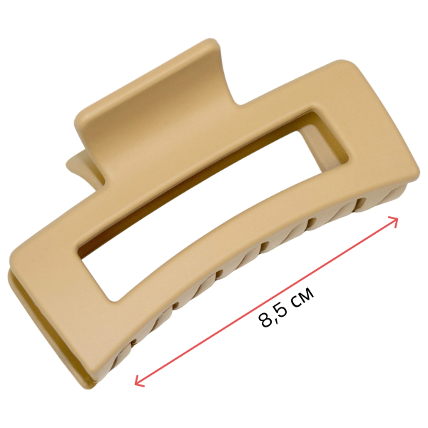 Фото Заколка-краб для волос Weisen WSRJ-1082 Бежевый, матовый, 1 шт. (Заколки)