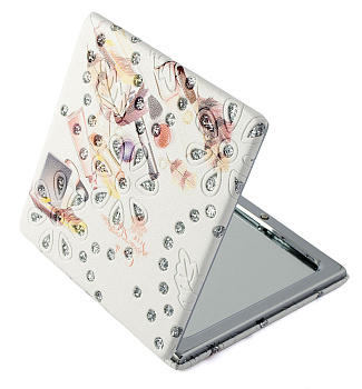 Зеркало компактное Weisen WSPK-144-4 Make-up, квадратное, 7,2х7,2 см