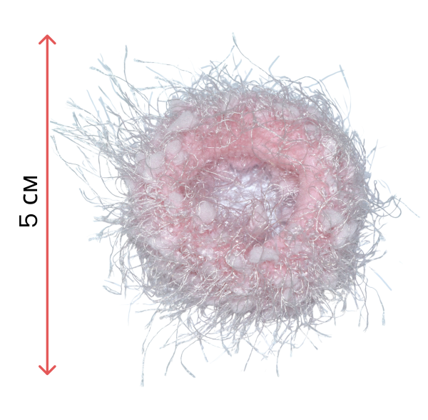 Фото Резинки для волос Weisen WSCR-112 Ваниль/Розовый, букле, 3 шт. (Резинки)