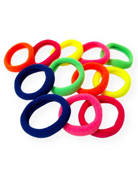 Фото Резинки для волос Weisen WS-2102-6 NEON супер мини, мультицвет (6 цветов), 12 шт (Резинки)