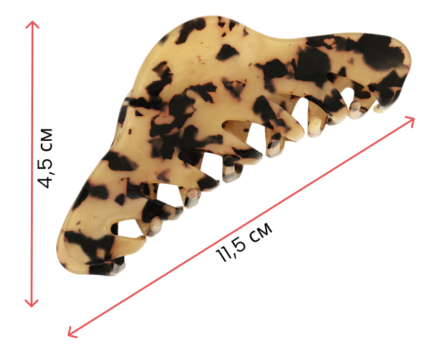 Фото Заколка-краб для волос Weisen WSRJ-836 Черепаховый, средний, 11,5 см, 1 шт. (Заколки)