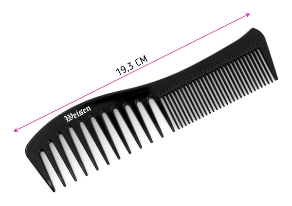 Фото Гребень Weisen ABS-04039 Black Волна комбинированный, 19,3 см, черный (Гребни)