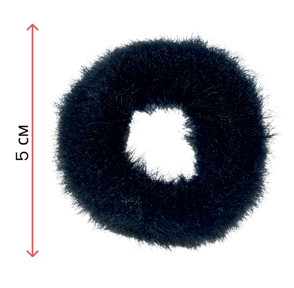 Фото Резинки для волос Weisen  WSAN-1396 пушистые, черные, 2 шт. (Резинки)