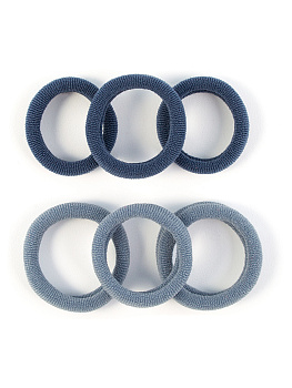 Резинки для волос Weisen WSKG-2411-1 MIX mini, темно-серый/серый, 6 шт.