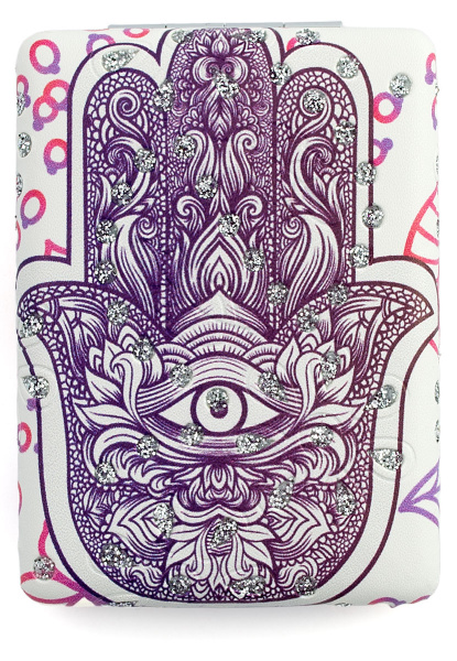 Фото Зеркало компактное Weisen WSPK-131-6 Судьба, прямоугольное, 8,5х6,2 см (Зеркала карманные)