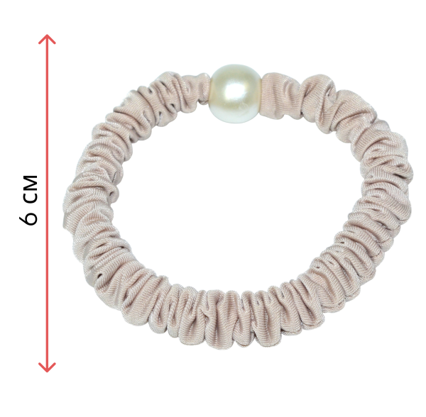 Фото Резинки для волос Weisen WSRJ-1245-4 с жемчужиной, бежевые, 2 шт. (Резинки)