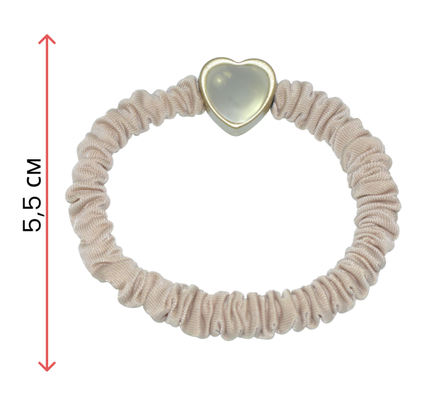 Фото Резинки для волос Weisen WSCR-406 Сердце, бежевые, 2 шт. (Резинки)