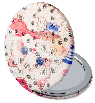 Зеркало компактное Weisen WSPK-142-2 Котята, круглое, d 7 см