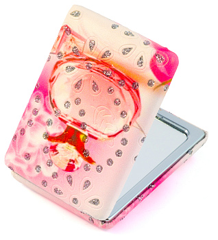 Зеркало компактное Weisen WSPK-136-3 Perfume, прямоугольное, 8,5х6 см