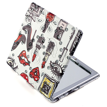 Зеркало компактное Weisen WSPK-137-4 Beauty time, квадратное, 7,2х7,2 см