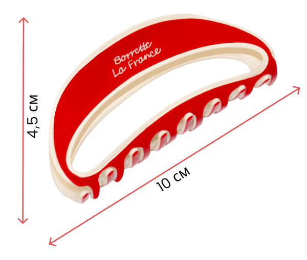 Фото Заколка-краб для волос Weisen WSRJ-893 Красный глянец, 1 шт. (Заколки)