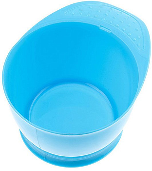 Чаша для краски Dewal T-21blue с прорезиненной вставкой, 320 мл