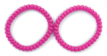 Резинки для волос Weisen Neon Slim WSKG-12K-5, пружинки, ярко-розовые, 2 шт.