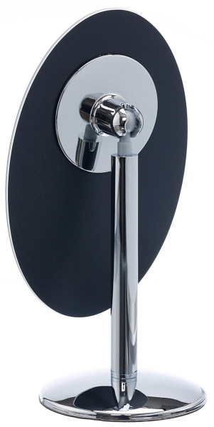 Фото Зеркало настольное Dewal MR-313, овальное, пластик, серебряное, одностороннее, 22 х 12 см. (Зеркала настольные)