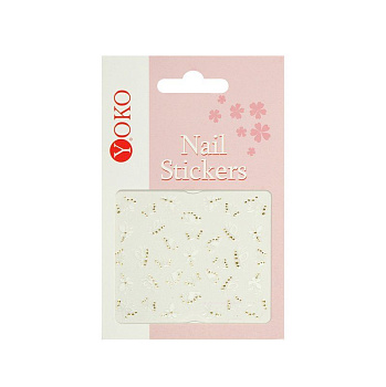 Украшение для дизайна ногтей Yoko Y NB 001 G, стразы золотые