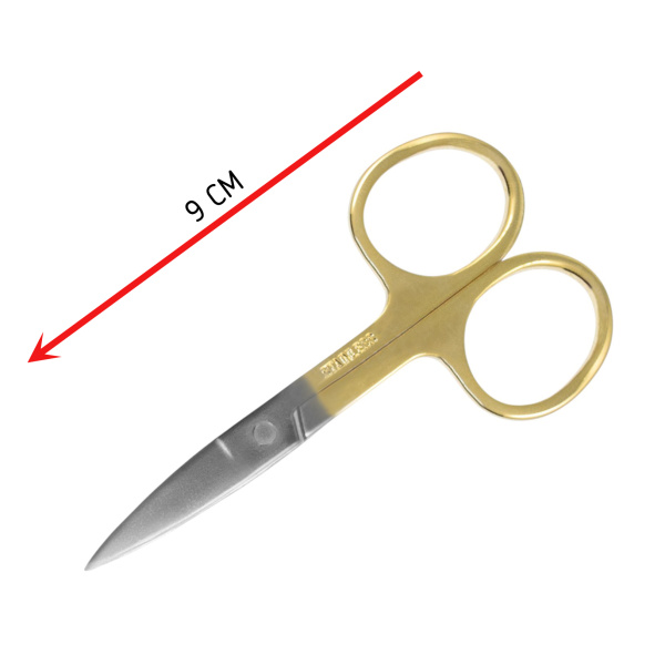 Фото Ножницы для ногтей Weisen WSK-1018 изогнутые, золото, 9 см (Ножницы маникюрные)