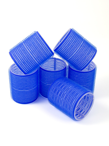 Фото Бигуди-липучки Weisen 199269, 52х63 мм, синие, 6 шт. (Бигуди-липучки)