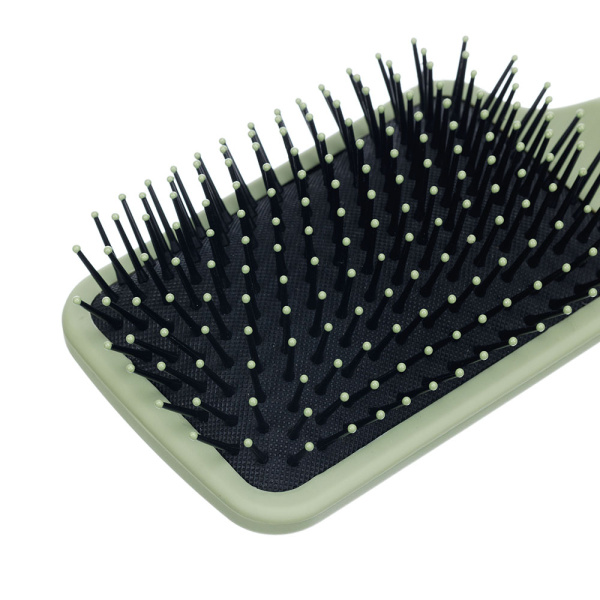 Фото Щетка массажная Dewal Beauty DBBM9596 Магия, квадратная, оливковая, 13 рядов (Расчёски и щётки)