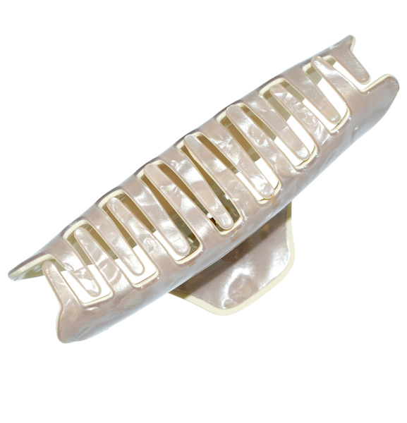 Фото Заколка-краб для волос Weisen WSRJ-885 Серый перламутр, средний, 11см, 1 шт. (Заколки)