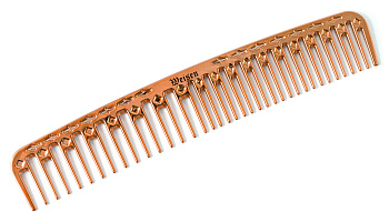 Гребень Weisen CB124-GOLD комбинированный, с редкими зубцами, 19 см, красное золото