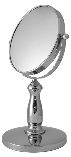 Фото Зеркало Weisen WS-C30-CHR настольное, хром,10Х-увеличение, d 15см, h 28,5 см (Зеркала настольные)