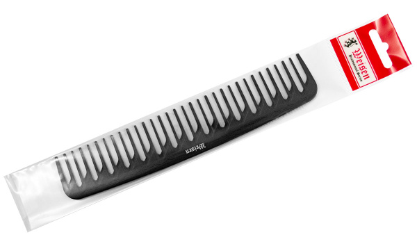 Фото Гребень Weisen CB125 с редкими зубцами, карбон, 19 см, черный (Гребни)