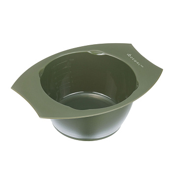 Чаша для краски DEWAL T-24green, зеленая, с ручкой, с прорезиненной вставкой на дне, 280 мл