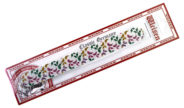 Фото Пилка Weisen RRK-910 white, 2х-сторонняя, 18 см, белая с узорами (Пилочки для ногтей)