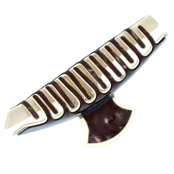 Фото Заколка-краб для волос Weisen WSRJ-884 Мокко, средний, 11,5 см, 1 шт. (Заколки)