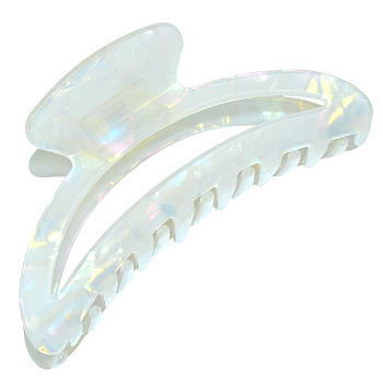 Заколка-краб для волос Weisen WSRJ-839 Белый перламутр, средний, 10 см, 1 шт.