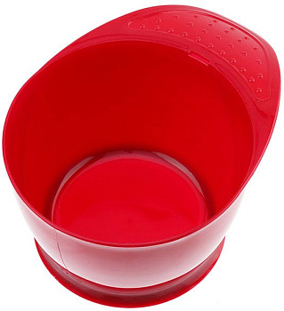 Чаша для краски Dewal T-21red с прорезиненной вставкой, 320 мл