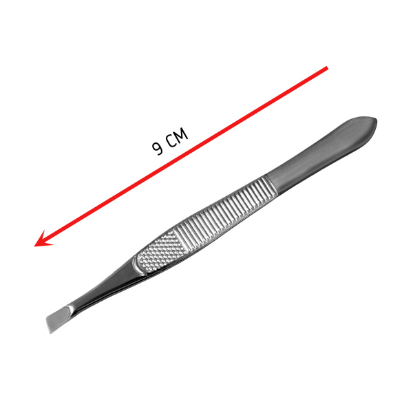 Фото Пинцет для бровей Weisen WSK-702, скошенный, гялнцевый,  серебрянный,  8,6 см (Пинцеты для бровей)