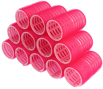 Бигуди-липучки Weisen 199265, 36х63 мм, красные, 12 шт.