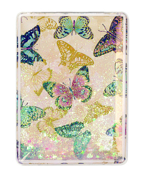 Зеркало компактное Weisen WS-182-2 Блестки, прямоугольное, 8,5х6 см