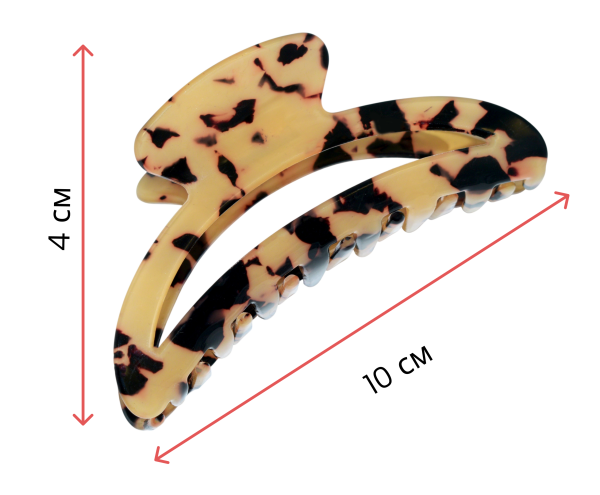 Фото Заколка-краб для волос Weisen WSRJ-839 Черепаховый, средний, 10 см, 1 шт. (Заколки)